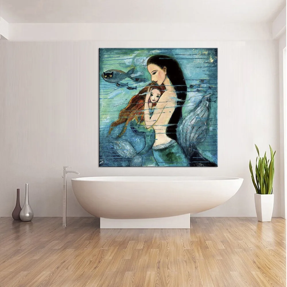 1 панель принты маленькой Русалочки Художественная печать на холсте украшение