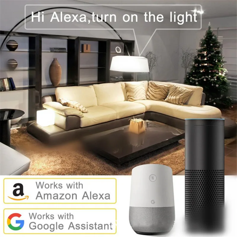 Смарт-лампа с Wi-Fi E14/E27 умный дом телефон с затемнением поддержка Alexa Google IFTTT смарт-динамик Голосовое управление 9 Вт светодиодное декоративное освещение