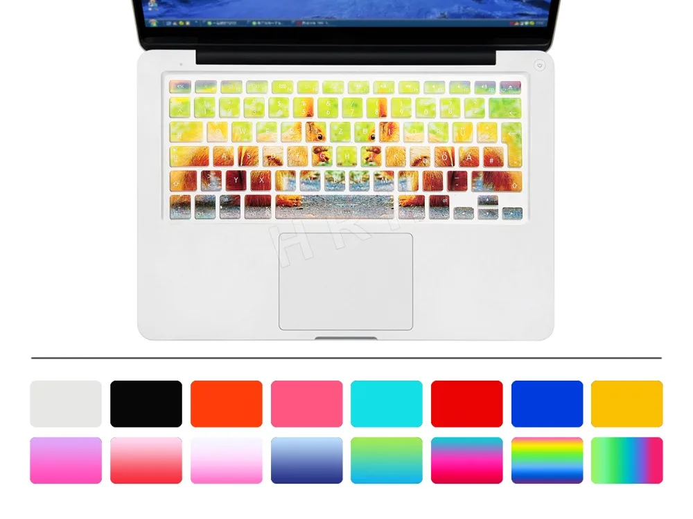 Силиконовый чехол для Macbook Pro Air Защитная крышка клавиатуры 13 15 17 Retina белка