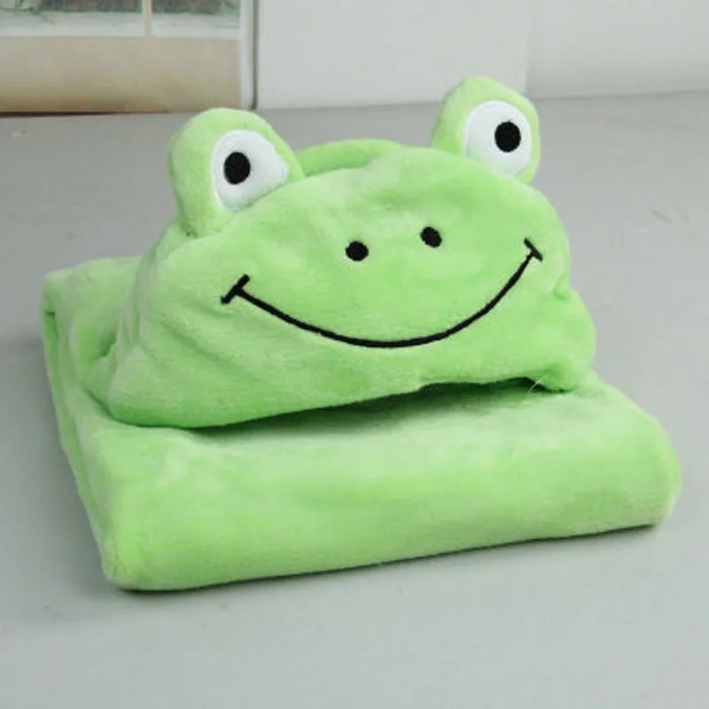 frog Одеяло для новорожденного с капюшоном животных/детское банное полотенце/детский банный халат Плащ прекрасный мягкий спальный trq0005 - Цвет: frog