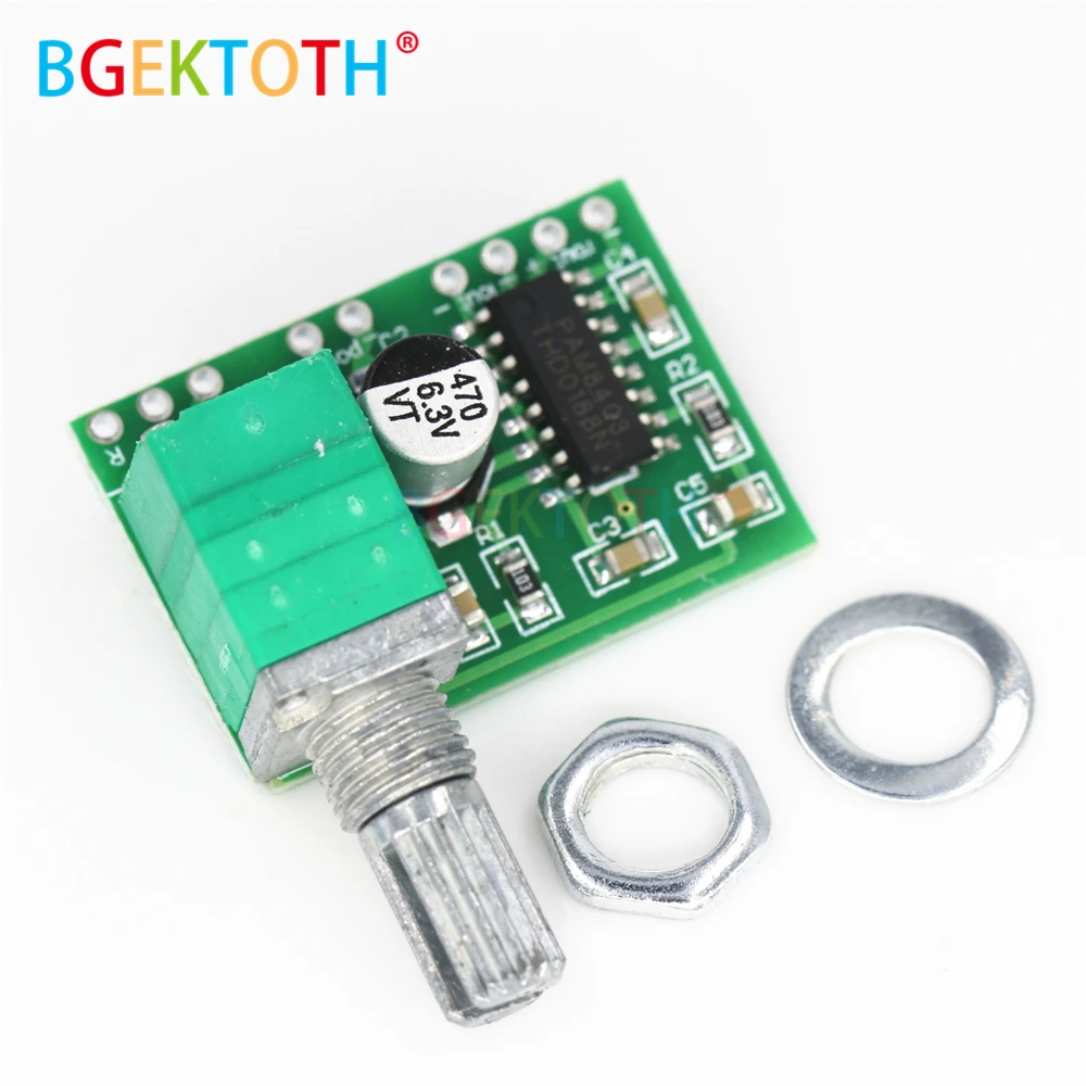 Mini PAM8403 DC 5 В 2 канальный USB цифровой аудио усилитель плата модуль 2*3 Вт регулятор
