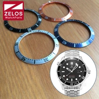 38mm luminous aluminum watch bezel insert loop for omg sea master automatic watch case parts 212 30 41 61 01 001