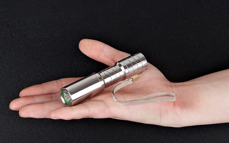 Светодиодный мини-фонарик из нержавеющей стали CREE Q5 с 3 режимами использования 14500 батареи ручной фонарь светодиодный фонарь портативное освещение