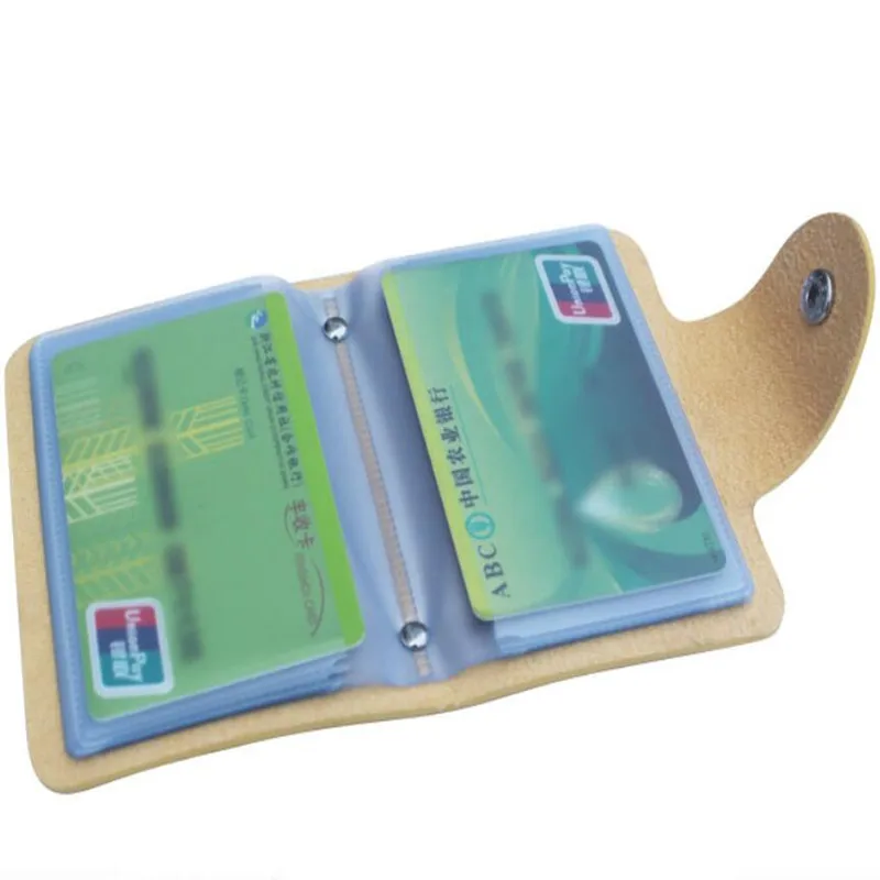 24 Card Slots Double Sided Plastic Holder Small Size Multicolor Business Pack Bus Bag Women Purses Men Wallet | Багаж и сумки
