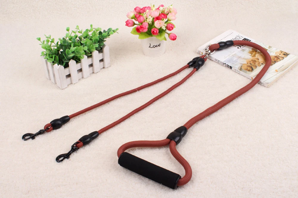 1 шт./лот удлиненный двойной поводок для собак без запутывания два питомца