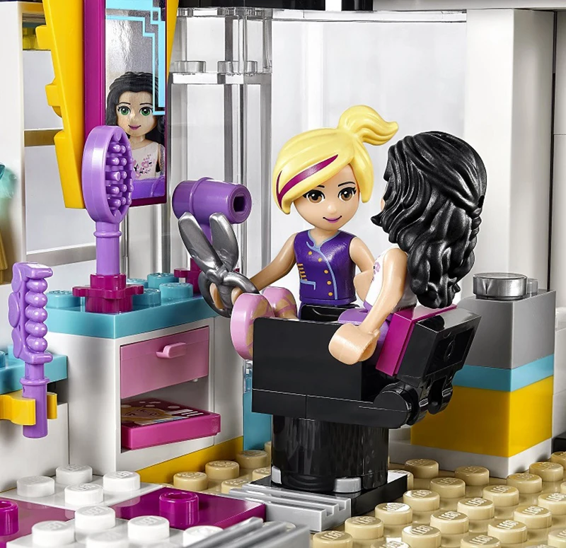 341 шт. 10539 друзей серии Красота салон Building Block Кирпичи Модель игрушки для Детский
