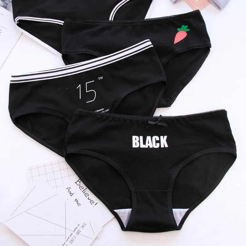 Новинка нижнее белье с заниженной талией для молодых девушек 4 шт./лот хлопковые