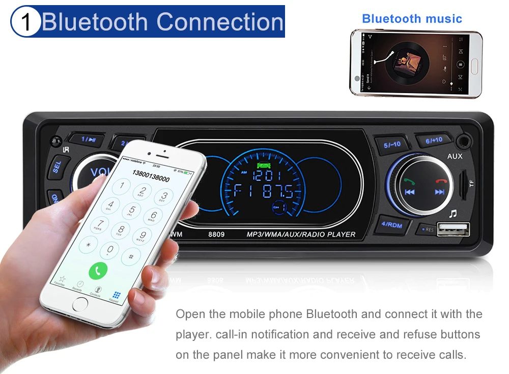 LTBFM двойной USB Bluetooth Авторадио 1 Din автомагнитола Coche рекордер автомобильный стерео Мультимедийный Плеер MP3 FM Aux вход SD часы в тире