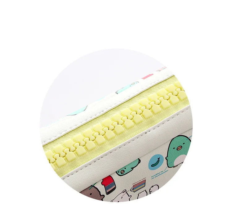 Чехол-карандаш с рисунком Sumikko gurashi из искусственной кожи с большой молнией, сумка для хранения канцелярских принадлежностей, офисные школьные принадлежности, Canetas