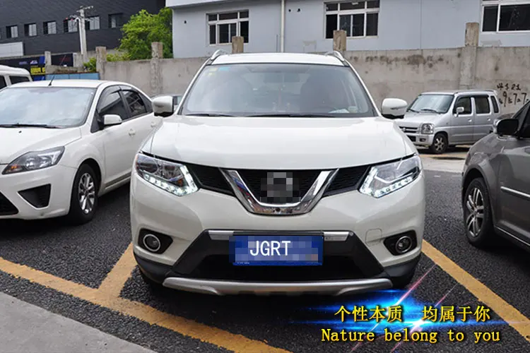 Автомобильный Стайлинг фар в сборе- для Nissan X-Trail douleu Angel Eye светодиодный DRL Объектив двойной луч H7 H7 hid комплект с 2 шт