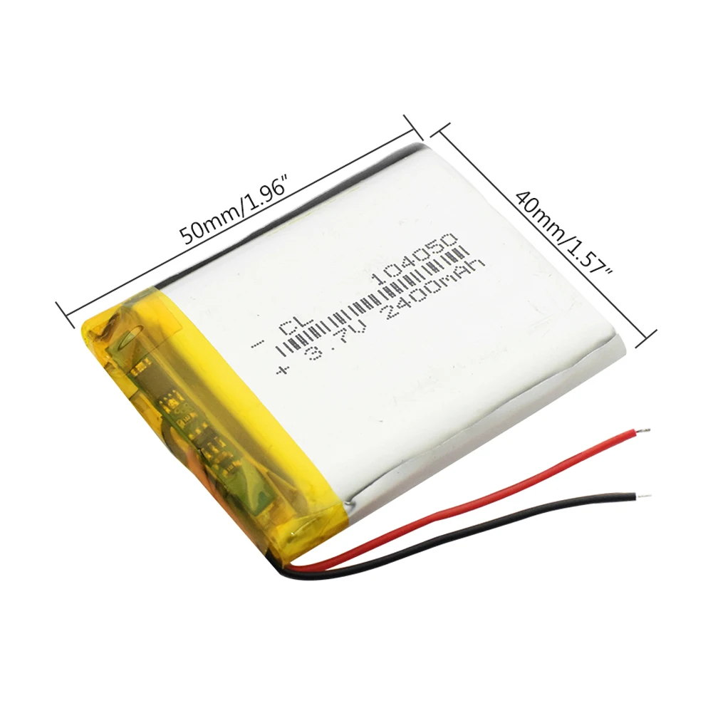 Аккумуляторная батарея 2/4 Li ion Polymer Po 3 7 В 2400 мА/ч 1/104050 шт. батареи для солнечной