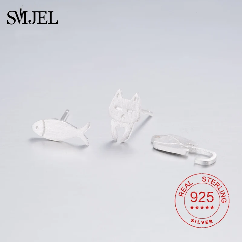 Женские серьги гвоздики SMJEL из серебра 925 пробы с защитой от