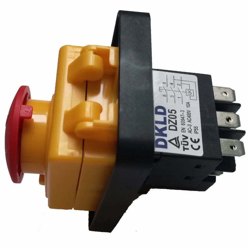 DKLD DZ05 7pins IP55 380VAC 10A водонепроницаемый электромагнитный кнопочный переключатель