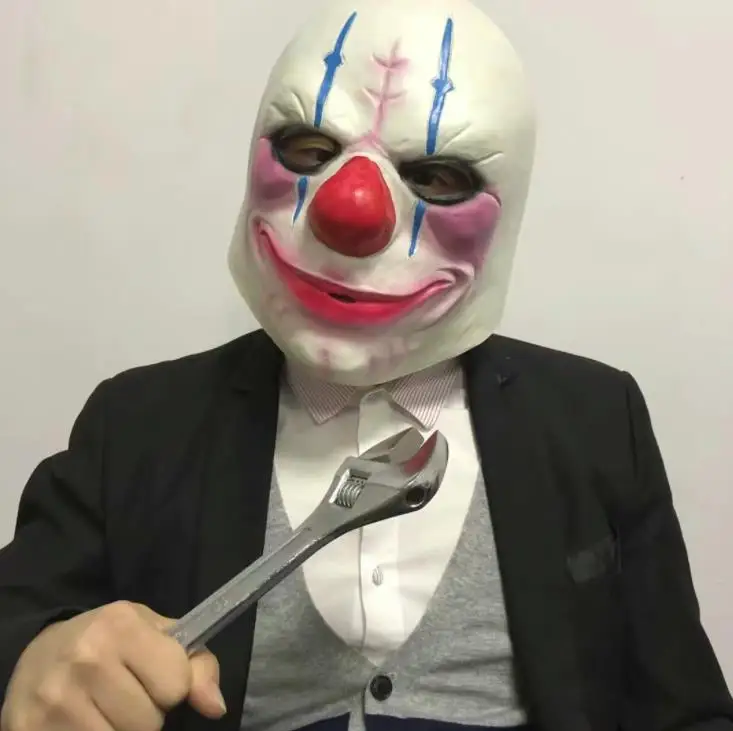 Игры Payday 2 ограбление Джокер Хэллоуин аксессуары для косплея на голову полностью, из латекса маски