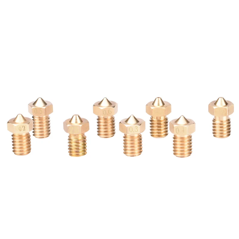 

5pcs 3D printer accessories M6 thread brass lettering nozzle 1.75mm