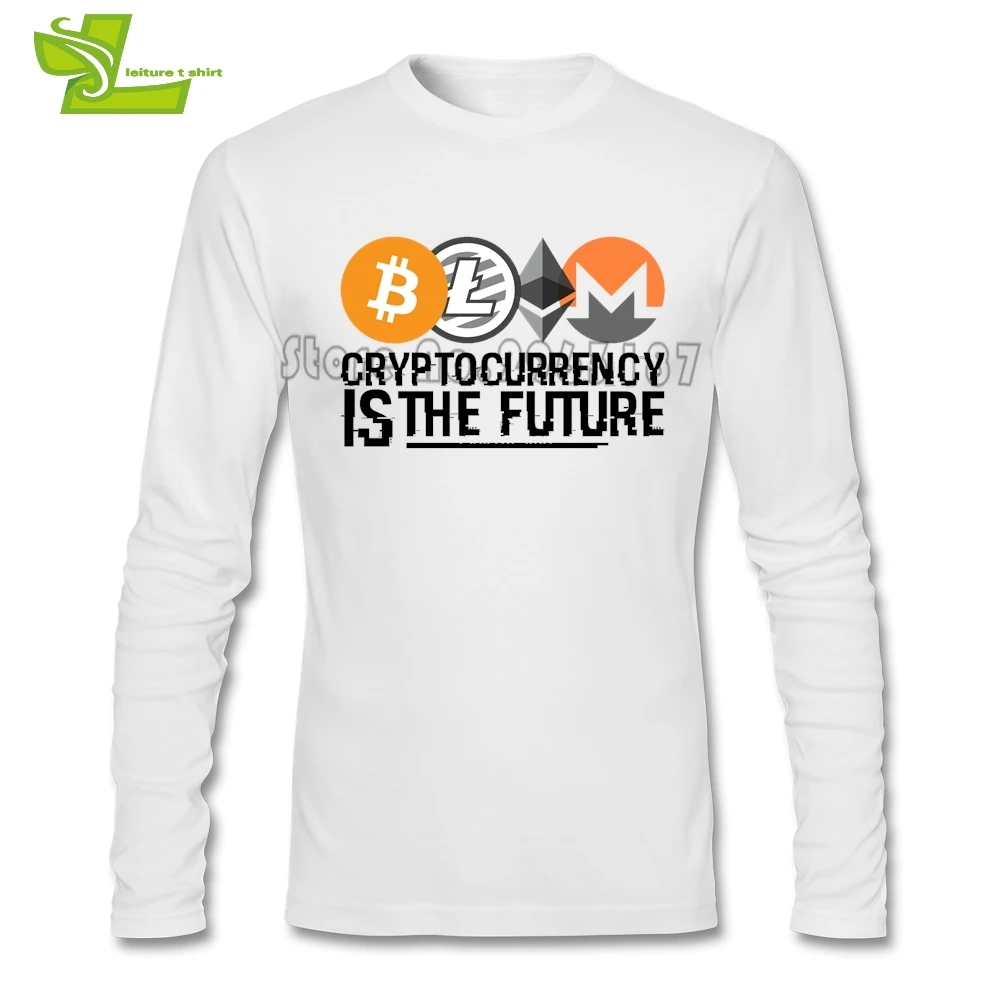 Monero Мужская футболка крутая свободная на заказ с длинным рукавом и круглым