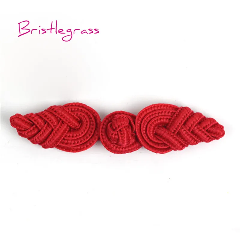 5 пар ручная работа красный лист китайский узел пуговицы застежка-лягушка лента