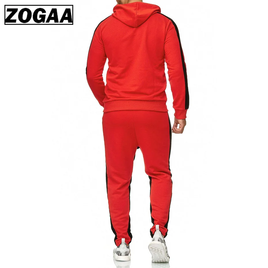 Мужской спортивный костюм ZOGAA повседневный из двух предметов с топом и брюками
