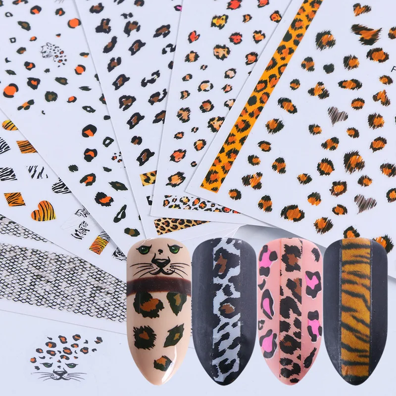 Nail Sticker Leopard Tiger Pattern European and American Style Adhesive DIY | Красота и здоровье