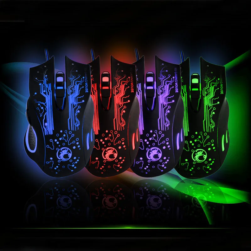 Новинка 2016 iMICE ESTONE X9 5000DPI светодиодный Оптический 6D USB Проводная игровая мышь для