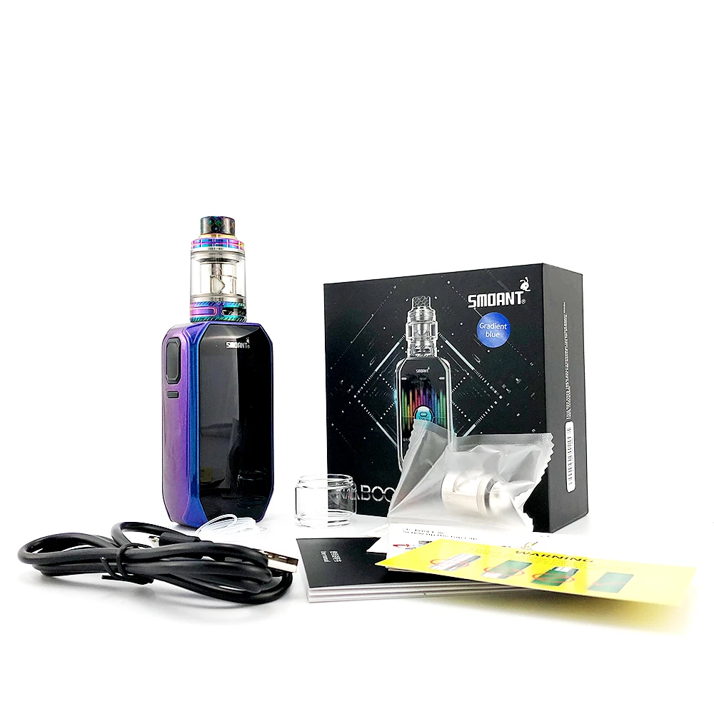 Original Smoant Naboo 225W TC kit Box Mod with Sub-ohm Mesh Tank 2ml/4ml Dual 18650 Batteries vs Cylon |