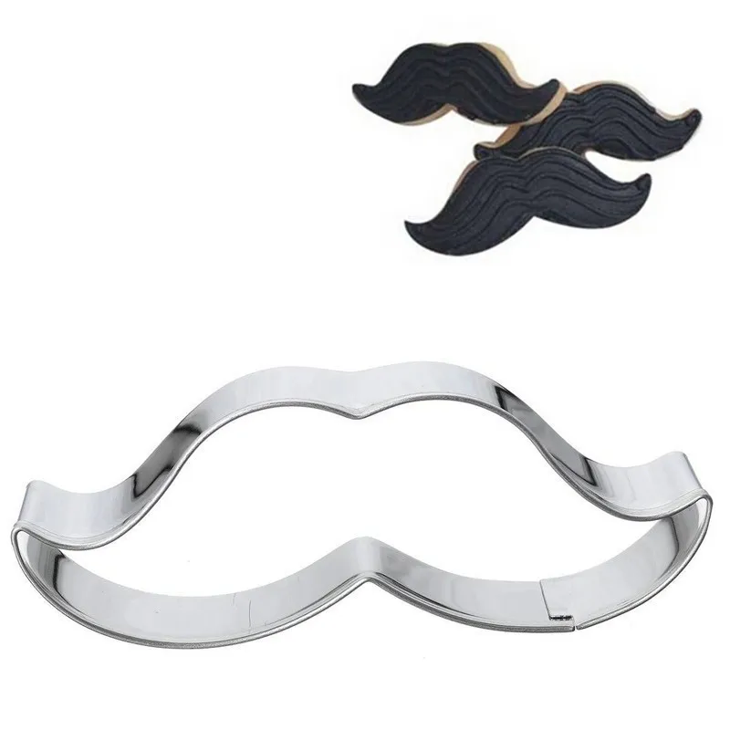 Милая форма для выпечки из нержавеющей стали в виде усов печенья кондитерских