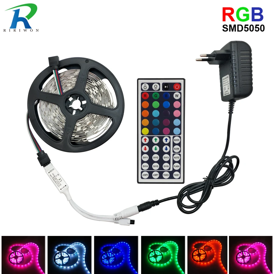 Светодиодная лента 5 светодио дный м 10 30 led s дный/m светодиодная Диодная 5050 RGB с