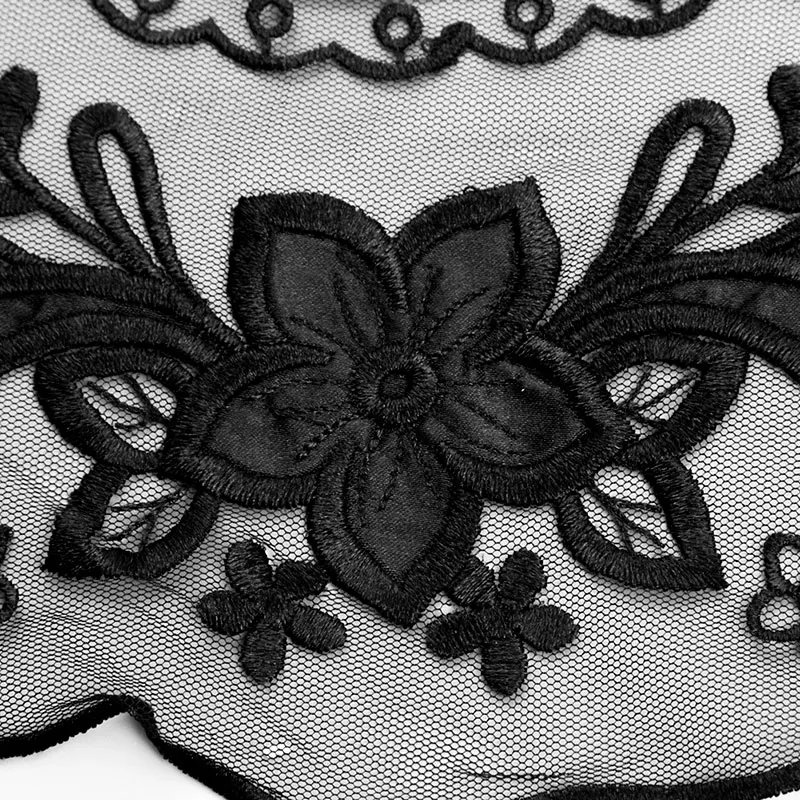 Misaya 1 шт. сетка органза гипюр черный кружевной воротник тканевый Вышивка Тюль
