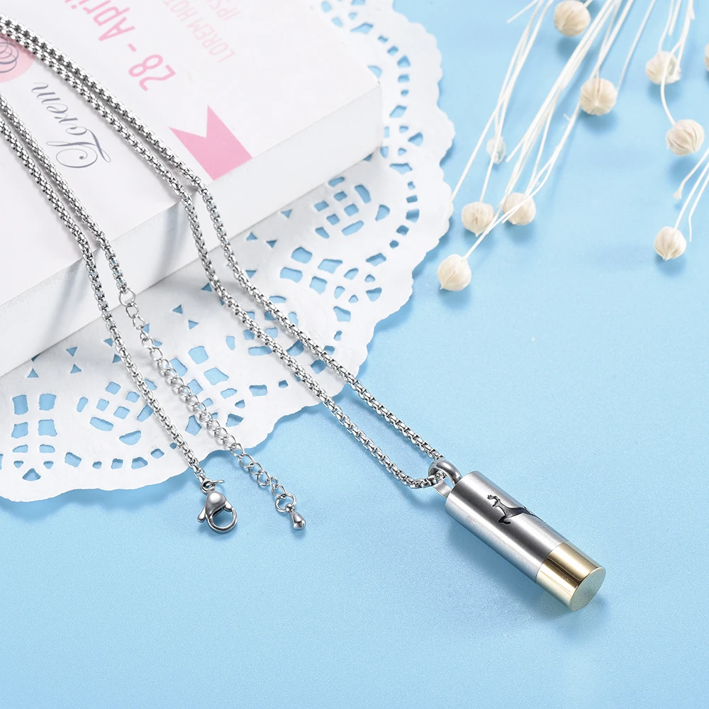 IJD8424 в виде круглых оленей корпус из нержавеющей стали для кремации ювелирных