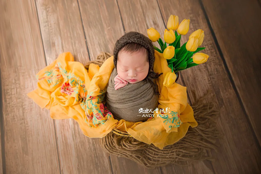Массивное одеяло для фотосъемки новорожденных из мешковины | Мать и ребенок