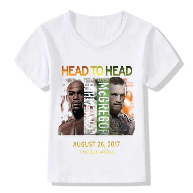 Детская повседневная одежда для бокса Floyd Mayweather Vs Conor McGregor/детская футболка
