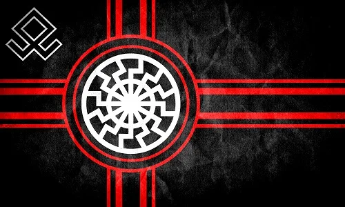 C Yehoy polyester 90*135cm russian wheel Slavic Kolovrat Runes Eight Ray Flag - Цвет: C