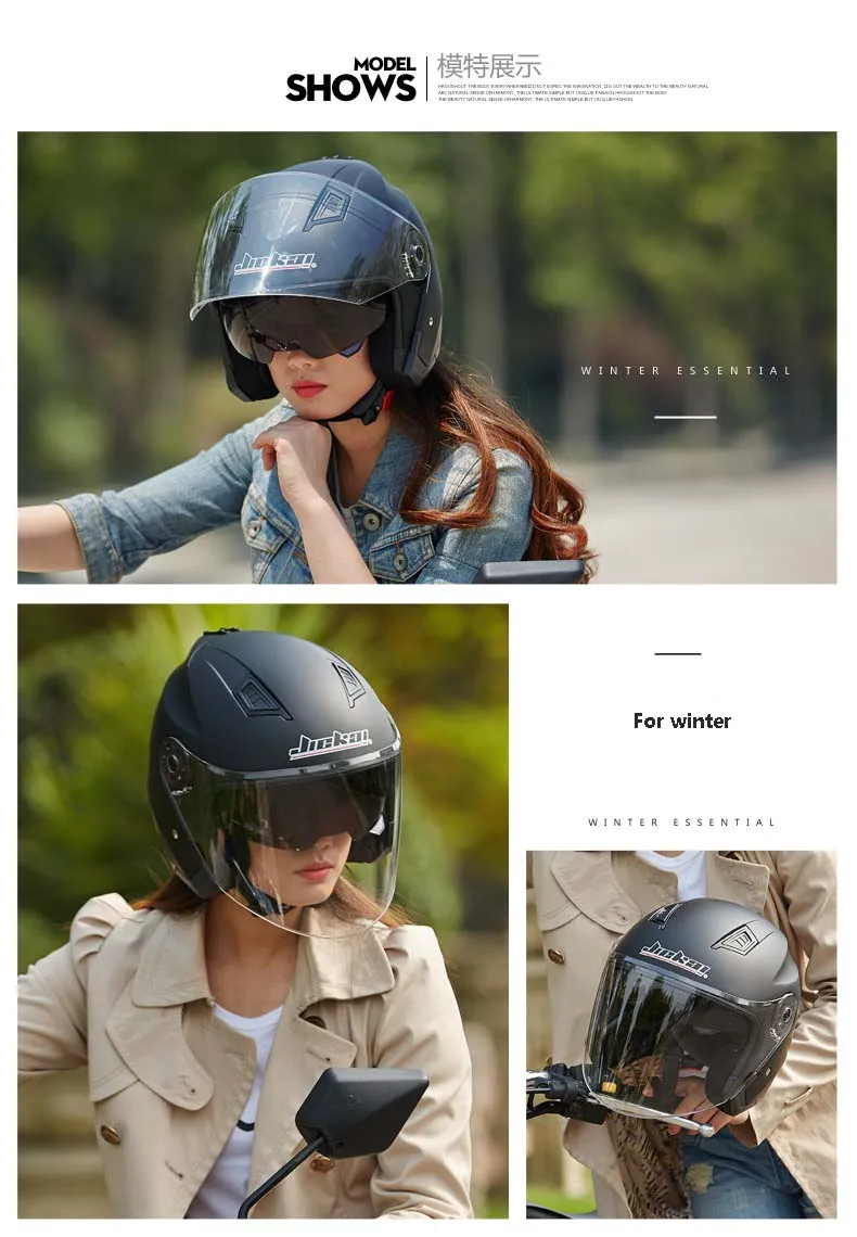 Moto rcycle 3/4 шлем с открытым лицом с двойными линзами для мотоцикла cicleta Cascos электромобиль скутер мото полушлемы