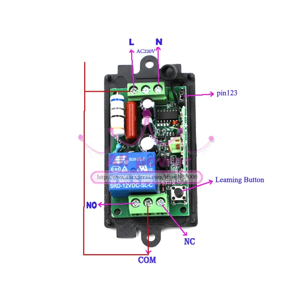 Один комплект 1-канальный цифровой беспроводной светильник т дистанционного