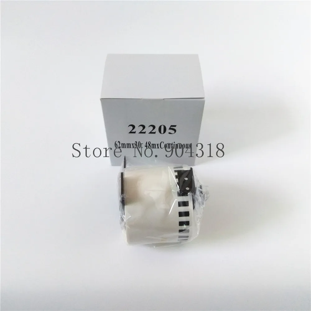 60 x Rolls Brother DK 22205 DK22205 2205 DK2205 совместимые непрерывные термоэтикетки 62 мм 30 48 м|label