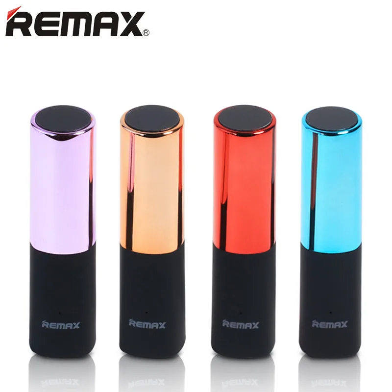 REMAX Lipstick Power Bank 2400 мАч портативное зарядное устройство Внешняя батарея для iphone 5s 6