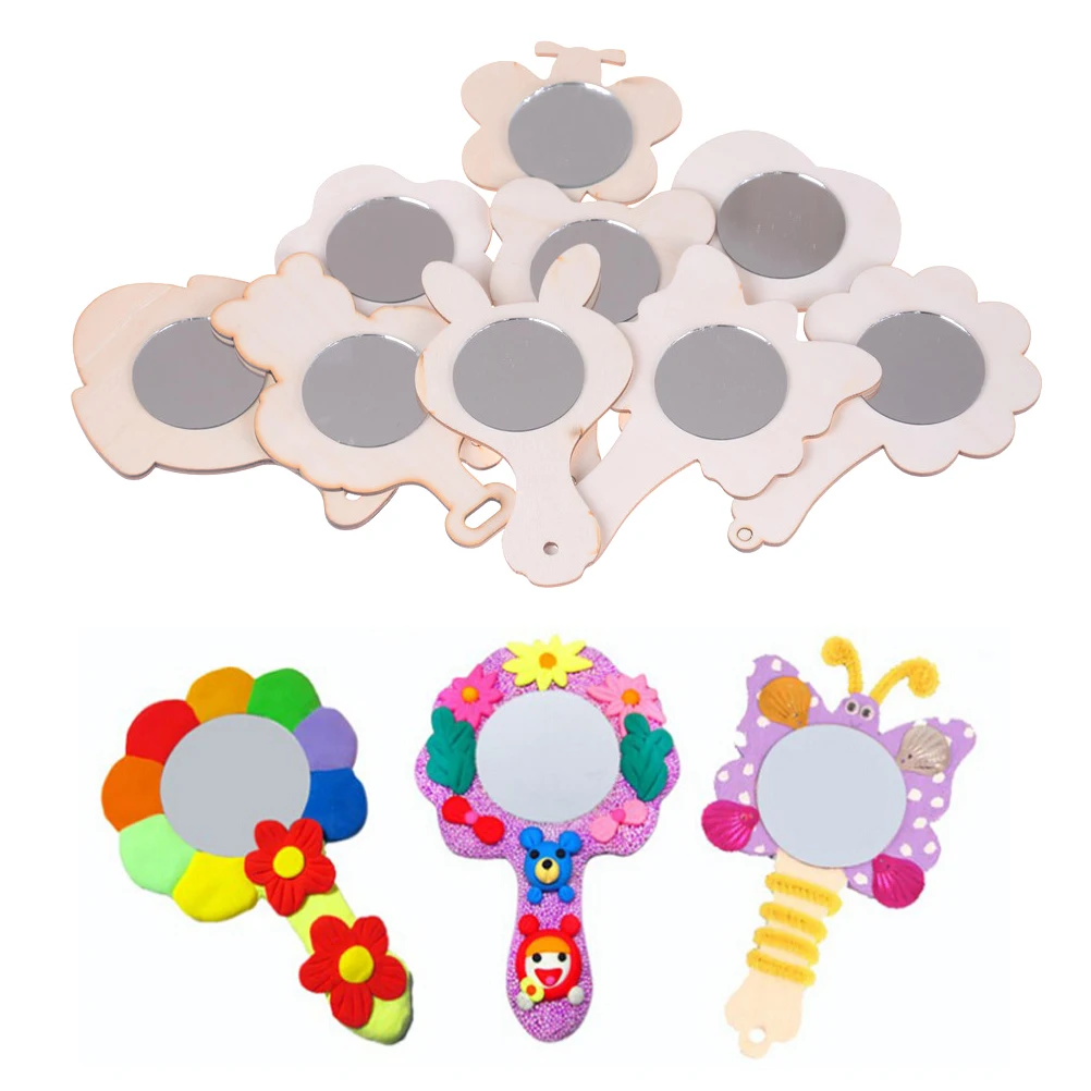 1 шт. ручная работа Творческие деревянные белые формы зеркальная живопись