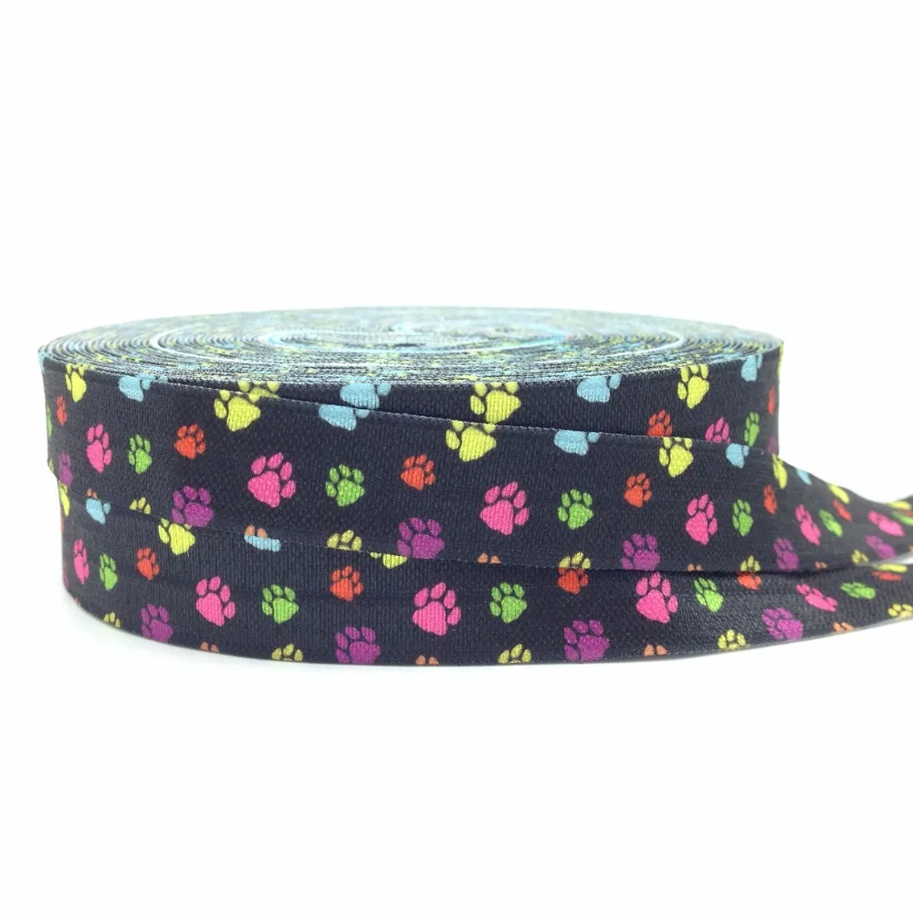 15 мм Красочные собака и медвежий след печатных складной эластичный враг