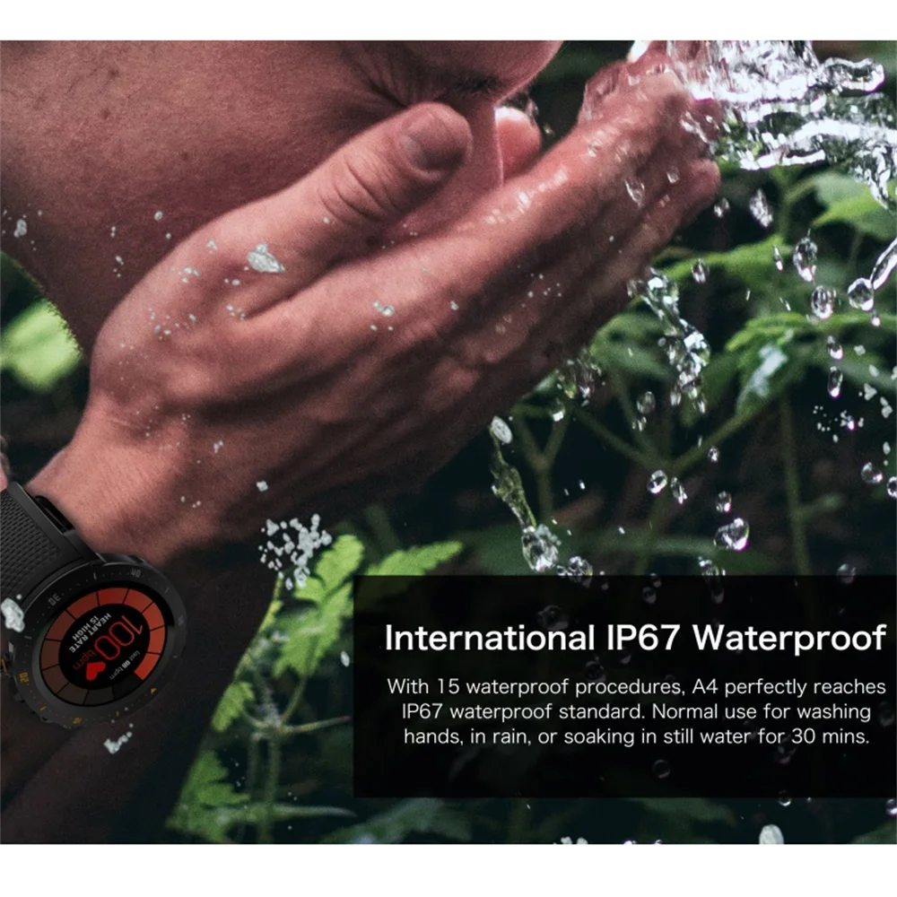 Смарт часы A4 Android 7.1MTK 6739 GPS Bluetooth Wi Fi SmartWatch сердечного ритма с камерой IP67