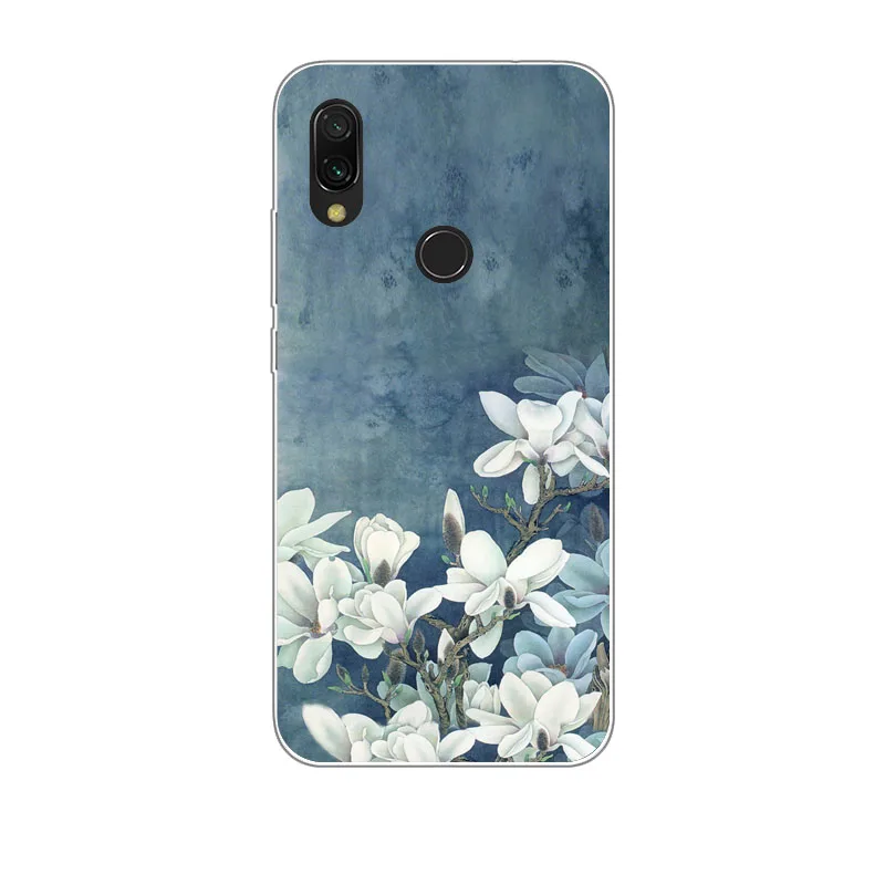 Xiaomi Redmi 7 Case Silicon Precious flower Painting Soft TPU Back Cover for Redmi7 protect Phone cases |