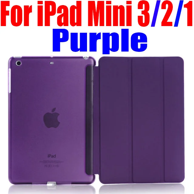 For Mini 3 2 1 Умный чехол для ipad mini 4 5 ультра тонкий из искусственной кожи чехол+ PC полупрозрачный задний Чехол для Apple ipad mini 5 4 3 2 IM401 - Цвет: For Mini 3 2 1