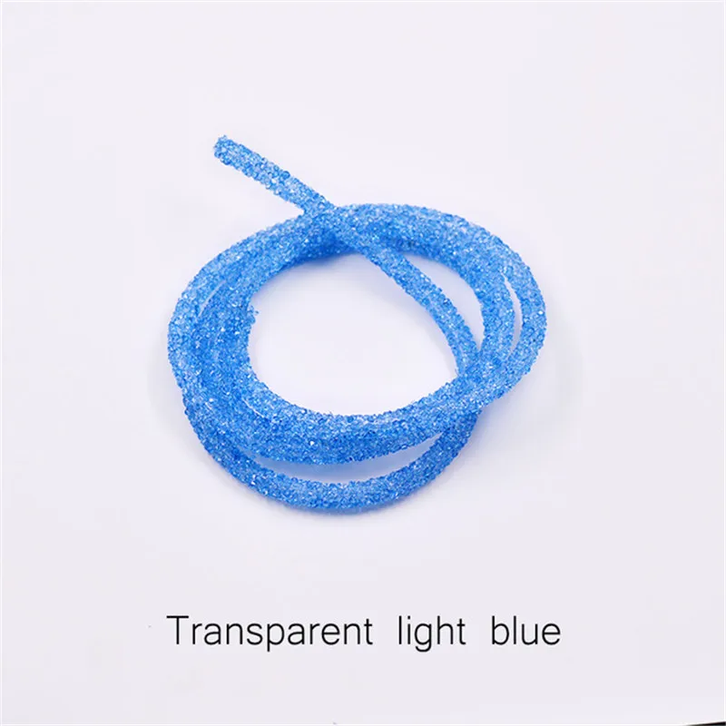 Transparent blue 2 метра цепь со стразами отделка хрустальные бусины Аппликация труба Смола Кристалл страз окантовка Для Свадебные украшения «сделай сам» ZK717 - Цвет: Transparent blue