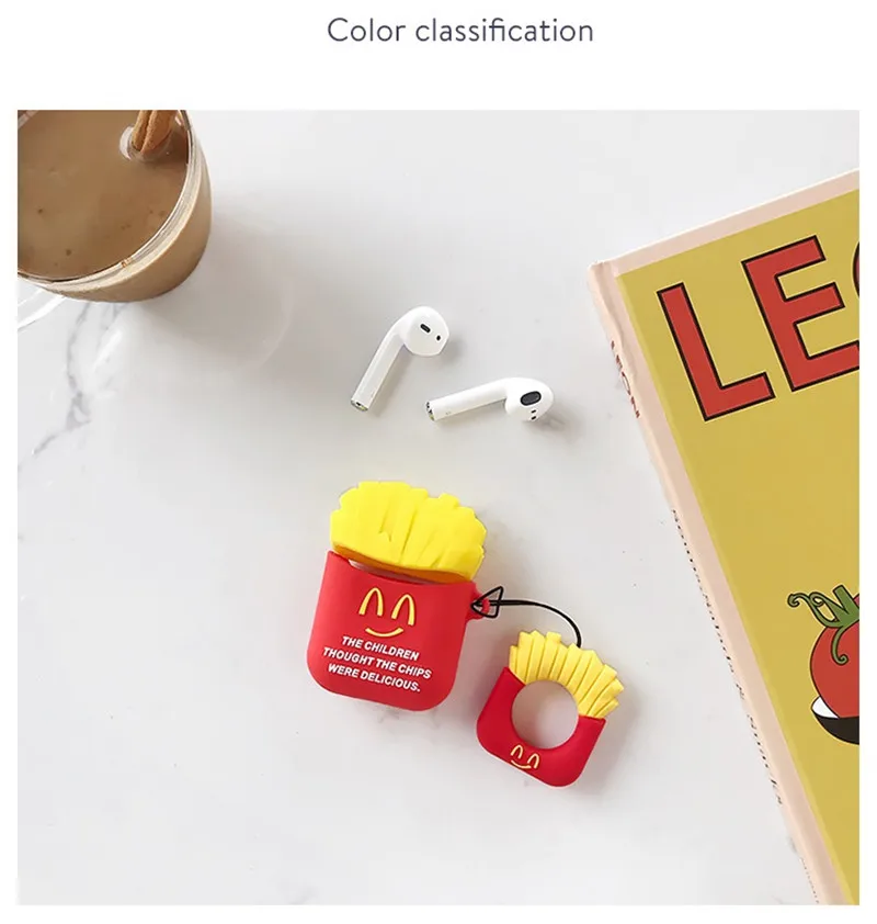 Свежий McDonald Carto ТПУ 3D милый силиконовый Bluetooth беспроводной чехол для наушников AirPods зарядная коробка защитный чехол Аксессуары