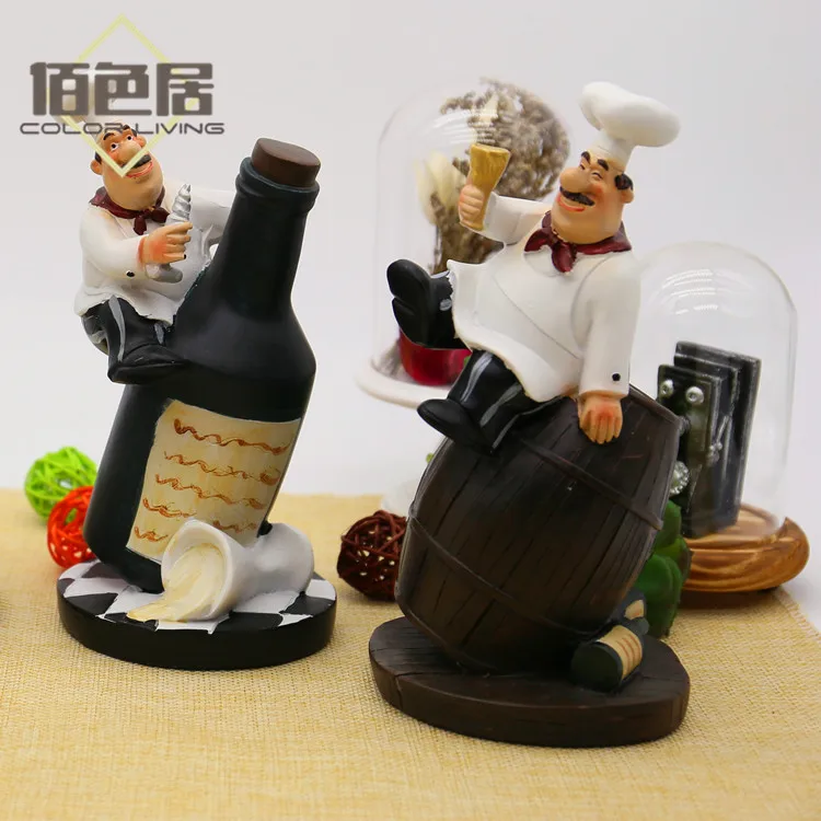 Поделки из резины модное украшение для дома картофель шеф-повара сочетание хлеба кофе винный шкаф подарок украшение 4 шт один набор