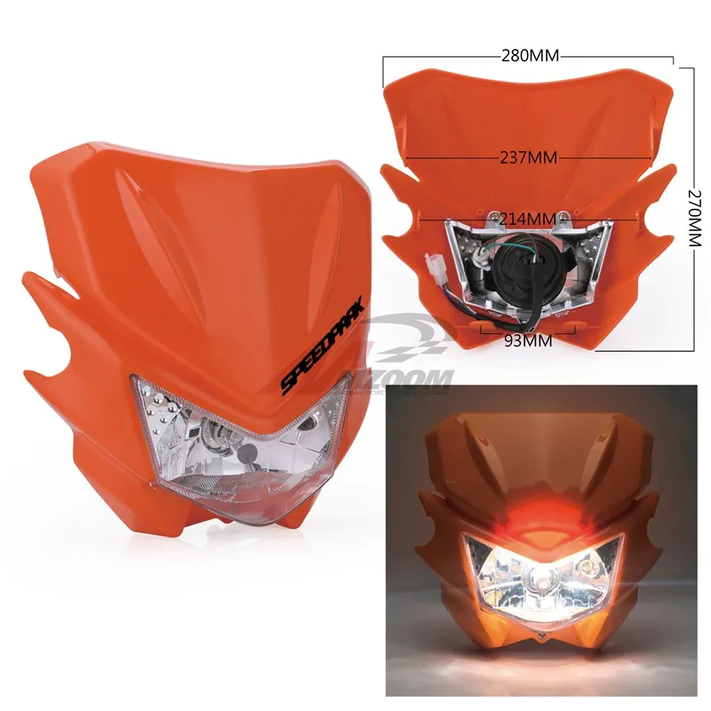 Универсальный комплект фар 12 в 35 Вт для KAWASAKI YAMAHA SUZUKI HONDA KTM внедорожный велосипед