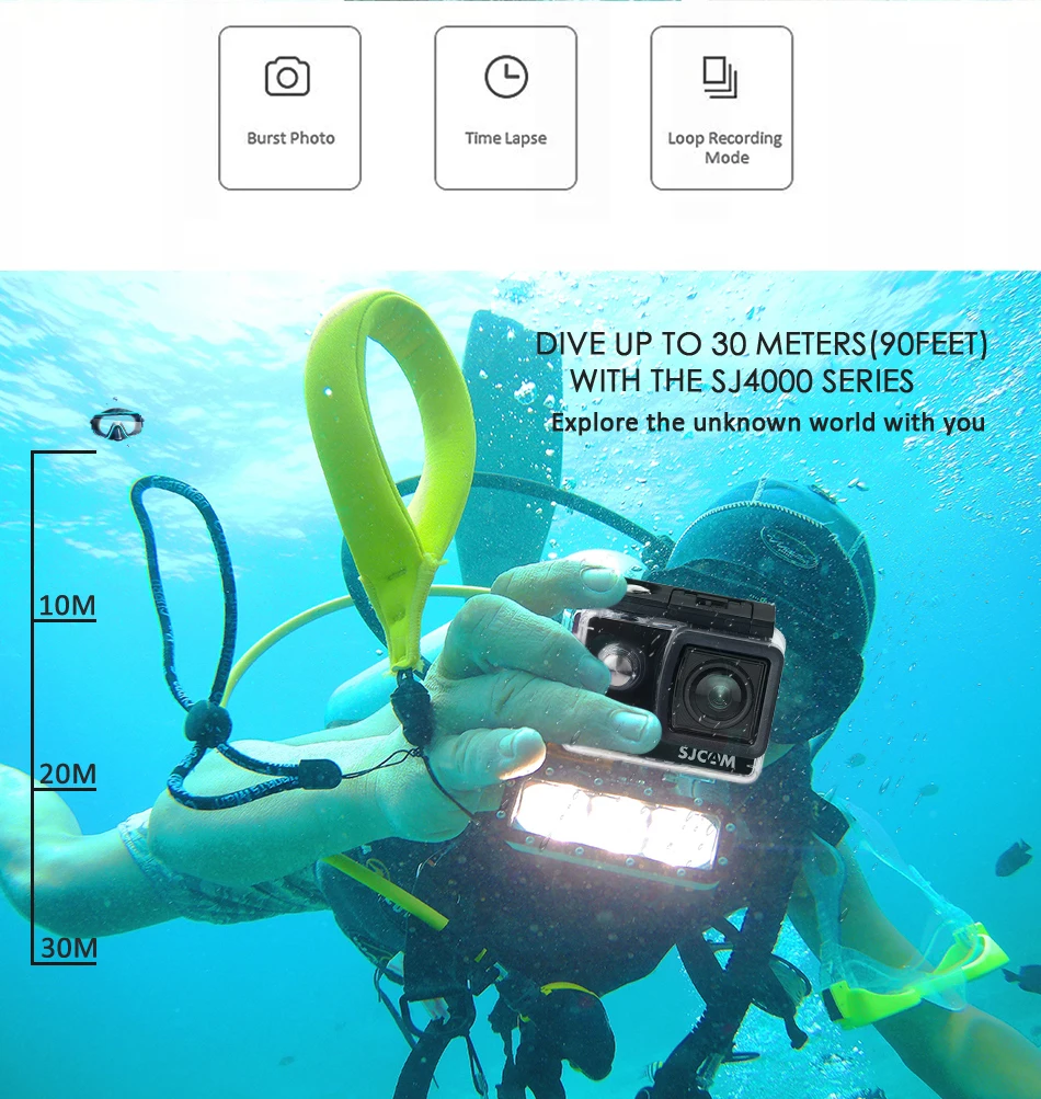 SJCAM SJ4000 AIR SJ4000 WiFi 2 ''экран наружная видео камера 4K Full HD 30M Водонепроницаемая Спортивная Экшн камера автомобильный мини DVR