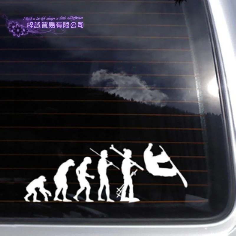 Лыжная наклейка Evolution Сноубординг на Лыжный спорт плакаты доска виниловые