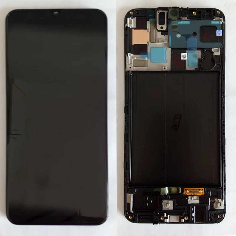 Super AMOLED для samsung galaxy A50 A505F/DS A505F A505FD A505A сенсорный экран дигитайзер в сборе для samsung A50 lcd+ рамка