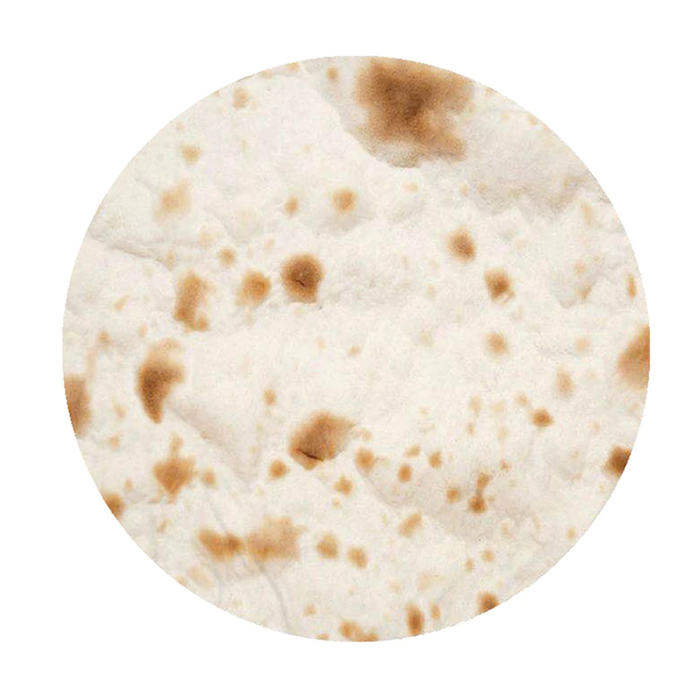 122cm Креативное одеяло Tortilla, круглое смешное одеяло Burrito, супер мягкое Флисовое одеяло для офиса, дивана - Color: 122cm