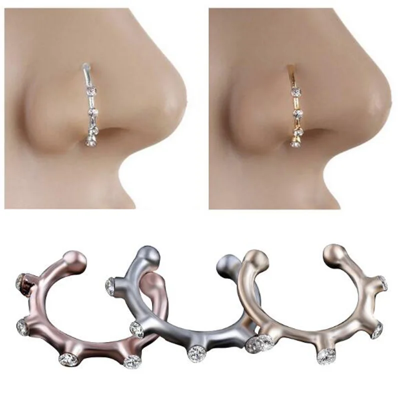 

New Arrival Alloy Hoop Nose Ring Nose Piercing Fake Piercing Septum Jewelry